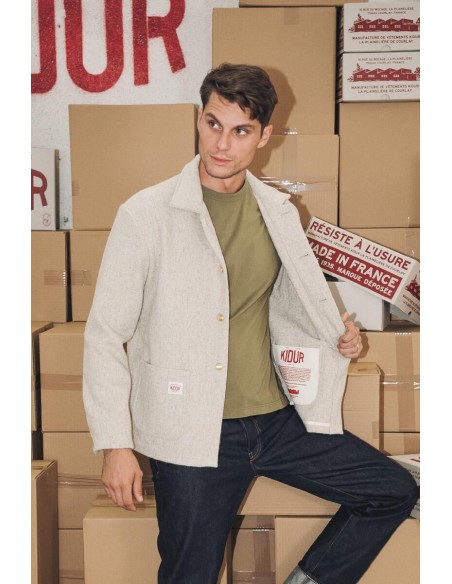 MANTEAU LAINE G.S Galet