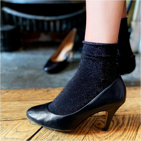 Nos chaussettes femme "Les Roulottées" noir - Maison Broussaud