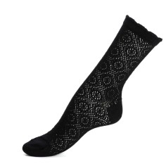 Nos chaussettes femme "La Dentelle" noir - Maison Broussaud