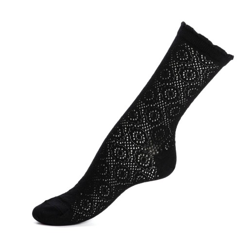 Nos chaussettes femme "La Dentelle" noir - Maison Broussaud