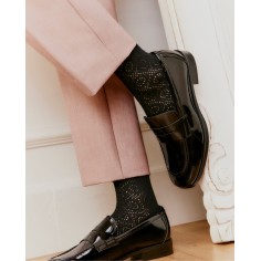Nos chaussettes femme "La Dentelle" noir - Maison Broussaud 2