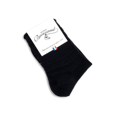 "Les Rayures transparentes" femme, noir - Maison Broussaud