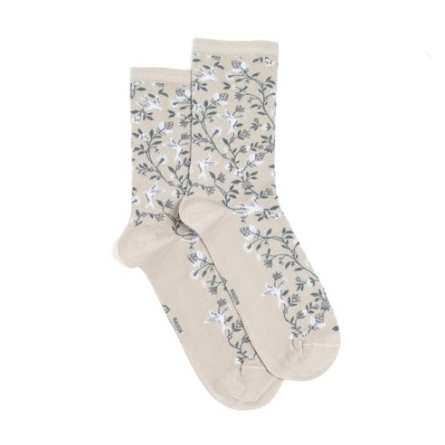 Nos chaussettes femme "Les Bosquet" gris - Maison Broussaud