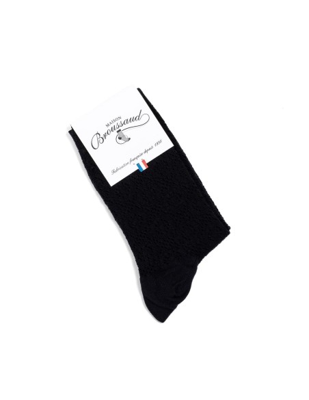 Nos chaussettes femme "La Dentelle" noir - Maison Broussaud