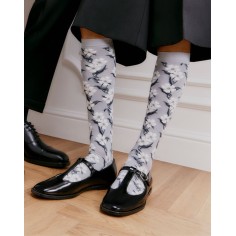 Nos mi-bas "Fleurs" couleur Pluie - Maison Broussaud 2