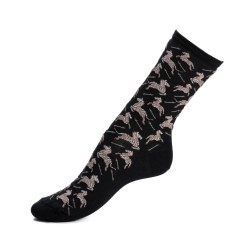 Nos chaussettes femme "Les Zèbres" noir - Maison Broussaud