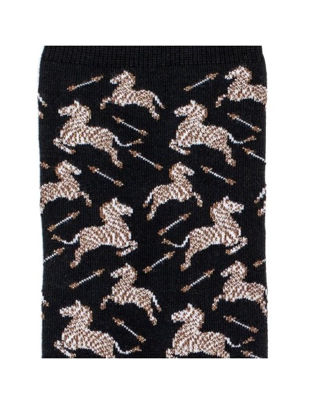 Nos chaussettes femme "Les Zèbres" noir - Maison Broussaud