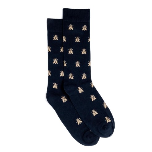 Chaussettes homme marines Napoléon - Les Abeilles d'Or