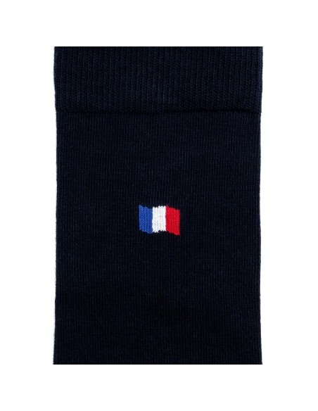 Nos mi-chaussettes "Les Drapeaux" marine - Maison Broussaud