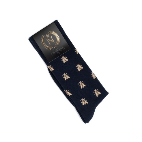 Chaussettes homme marines Napoléon - Les Abeilles d'Or