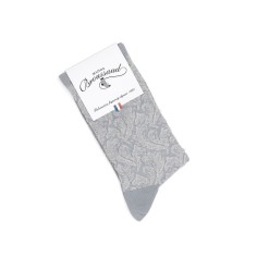 Nos chaussettes femme "La Volute" gris argent - Maison Broussaud 2