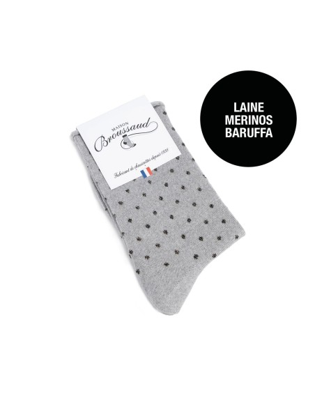Nos chaussettes à pois et bord roulotté - Maison Broussaud