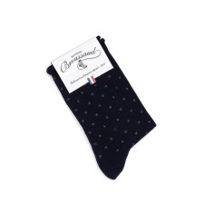 Nos chaussettes femme en laine bleu marine - Maison Broussaud 2