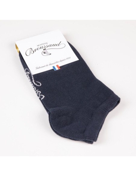 Nos socquettes enfant "Les Invisibles" marine - Maison Broussaud