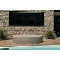 Lit rond MASSA | Confort extérieur 178 cm & waterproof