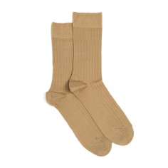 Nos chaussettes homme fil d’Écosse beige - Maison Broussaud 2