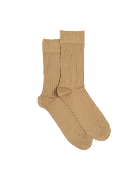 Nos chaussettes homme fil d’Écosse beige - Maison Broussaud