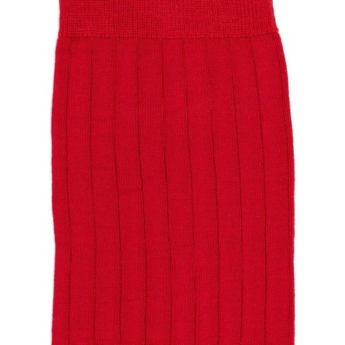 Nos chaussettes homme fil d’Écosse rouge - Maison Broussaud