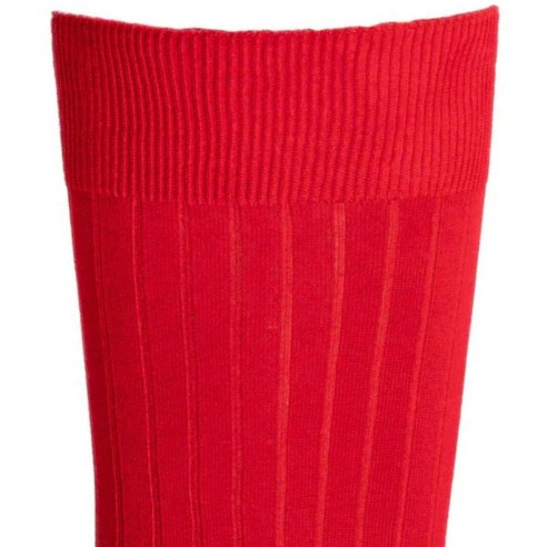 Nos chaussettes homme fil d’Écosse rouge - Maison Broussaud
