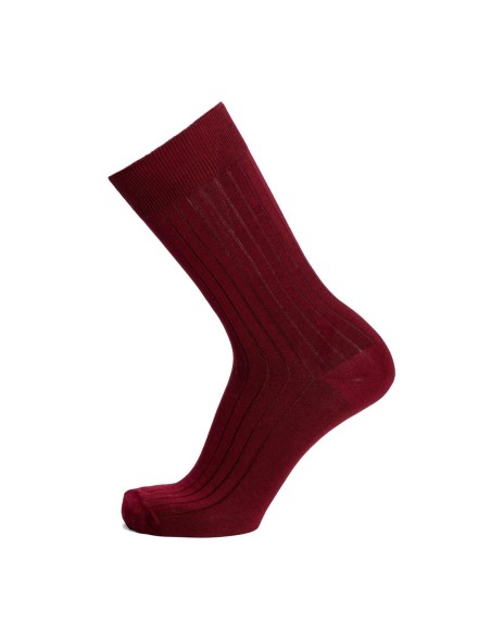 Nos chaussettes homme fil d’Écosse bordeaux - Maison Broussaud