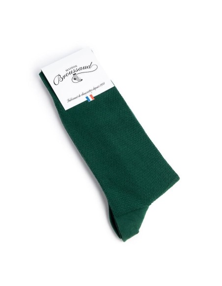 Nos chaussettes "Les mailles piquées" vertes - Maison Broussaud