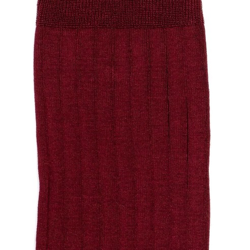 Nos chaussettes homme fil d’Écosse bordeaux - Maison Broussaud