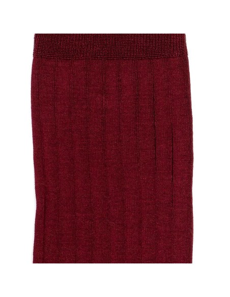 Nos chaussettes homme fil d’Écosse bordeaux - Maison Broussaud