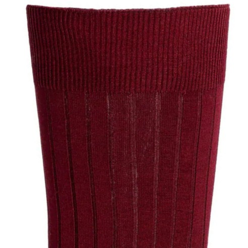 Nos chaussettes homme fil d’Écosse bordeaux - Maison Broussaud
