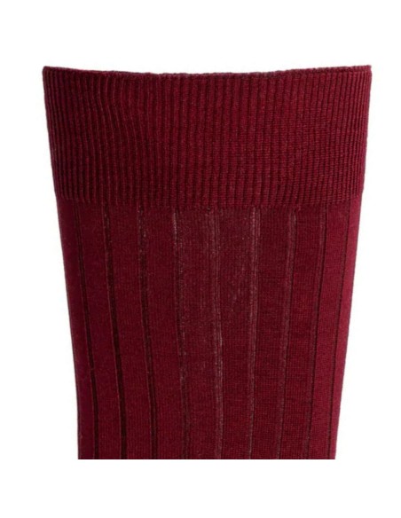 Nos chaussettes homme fil d’Écosse bordeaux - Maison Broussaud