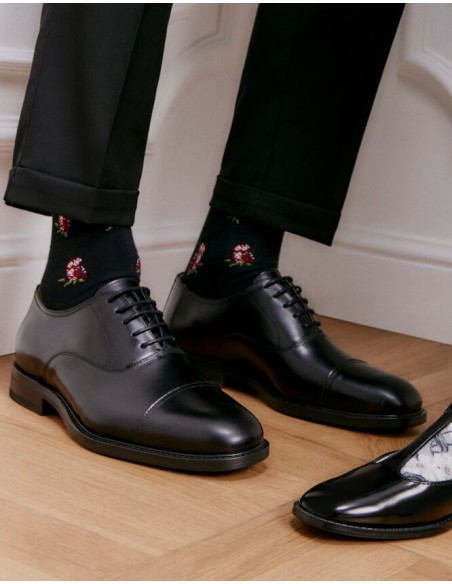 Nos chaussettes homme "Les Chouettes" noir - Maison Broussaud