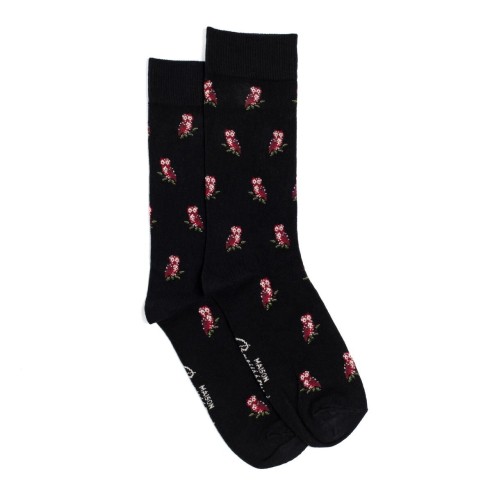 Nos chaussettes homme "Les Chouettes" noir - Maison Broussaud