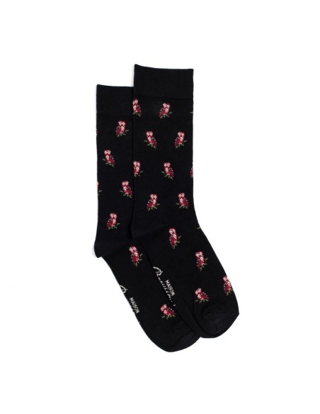 Nos chaussettes homme "Les Chouettes" noir - Maison Broussaud