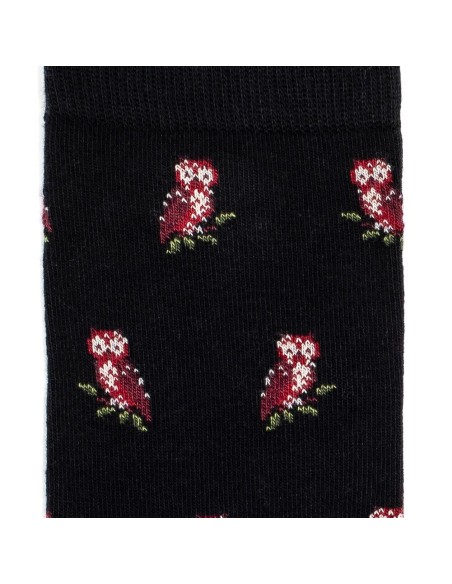 Nos chaussettes homme "Les Chouettes" noir - Maison Broussaud