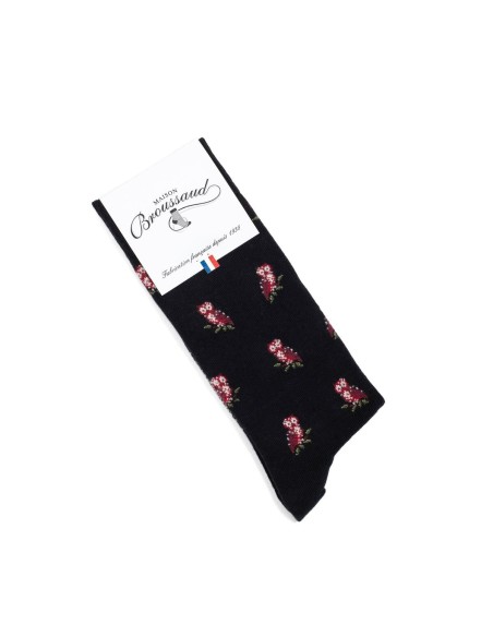 Nos chaussettes homme "Les Chouettes" noir - Maison Broussaud