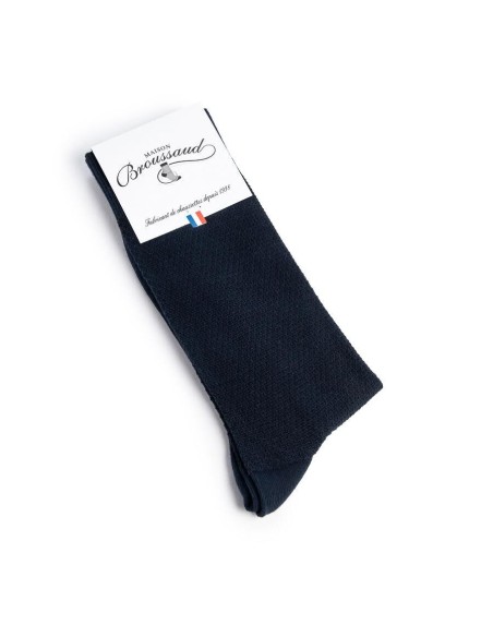 Nos chaussettes "Les mailles piquées" marine - Maison Broussaud