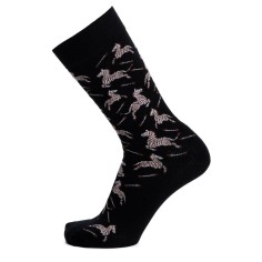 Nos chaussettes homme "Les Zèbres" noir - Maison Broussaud