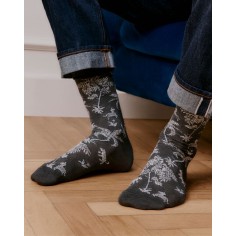 Nos chaussettes homme "Savane" anthracite - Maison Broussaud 2