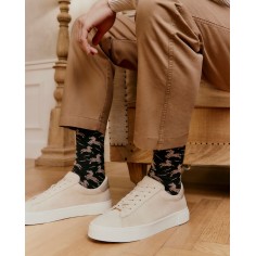 Nos chaussettes homme "Les Zèbres" noir - Maison Broussaud 2