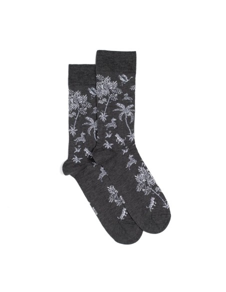 Nos chaussettes homme "Savane" anthracite - Maison Broussaud