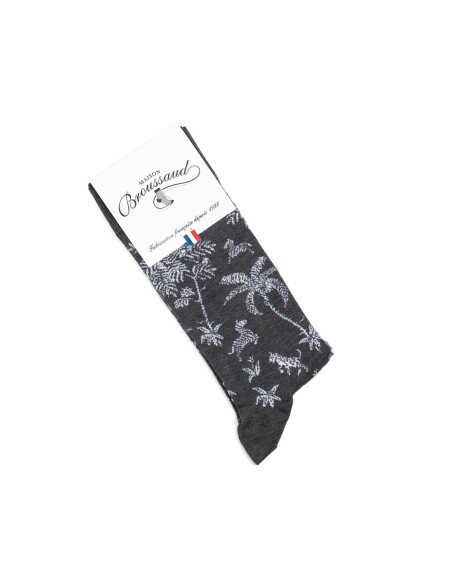 Nos chaussettes homme "Savane" anthracite - Maison Broussaud