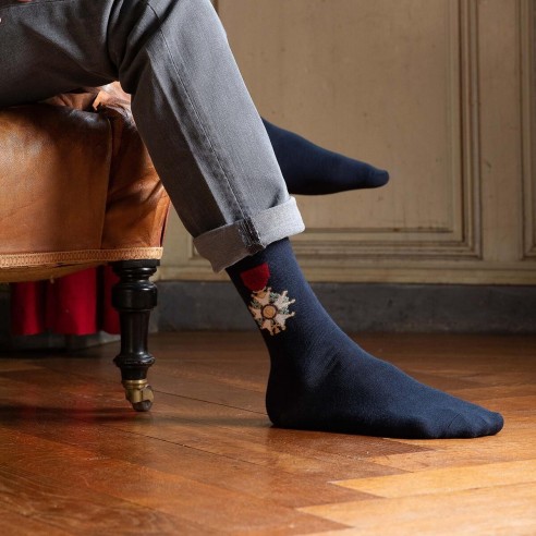 Chaussettes bleu marine - Médaille de la Légion d'honneur