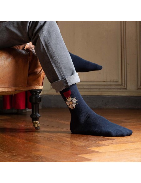 Chaussettes bleu marine - Médaille de la Légion d'honneur