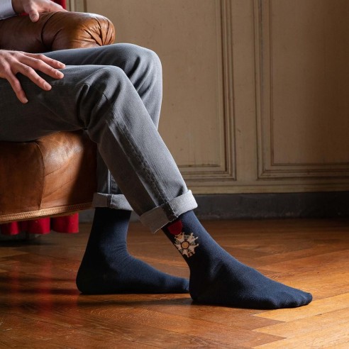 Chaussettes bleu marine - Médaille de la Légion d'honneur