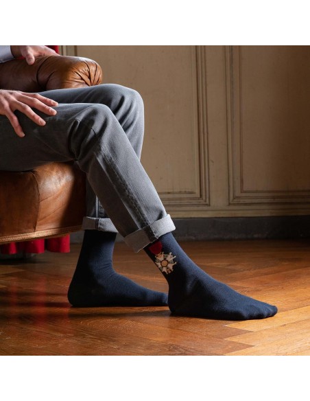 Chaussettes bleu marine - Médaille de la Légion d'honneur