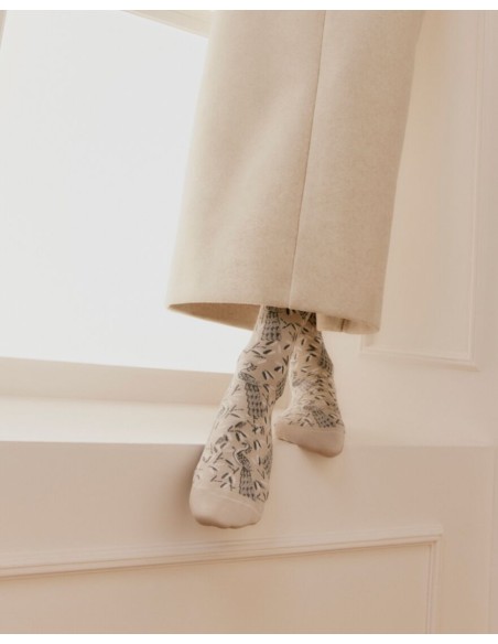 Nos chaussettes femme "Junon" gris - Maison Broussaud