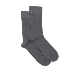 Nos chaussettes côtelées gris clair homme - Maison Broussaud 2