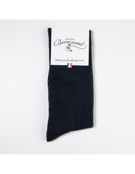 Nos chaussettes "Les Unies" marine pour Homme - Maison Broussaud