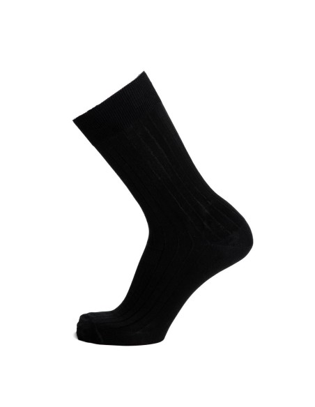 Nos chaussettes homme fil d’Écosse noir - Maison Broussaud