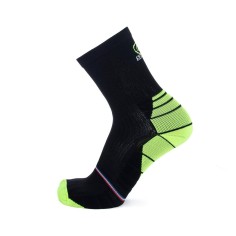 Nos chaussettes cyclisme coloris noir/jaune - Maison Broussaud