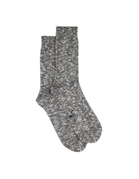 Chaussettes en double fil côtelé en coton - Maison Broussaud